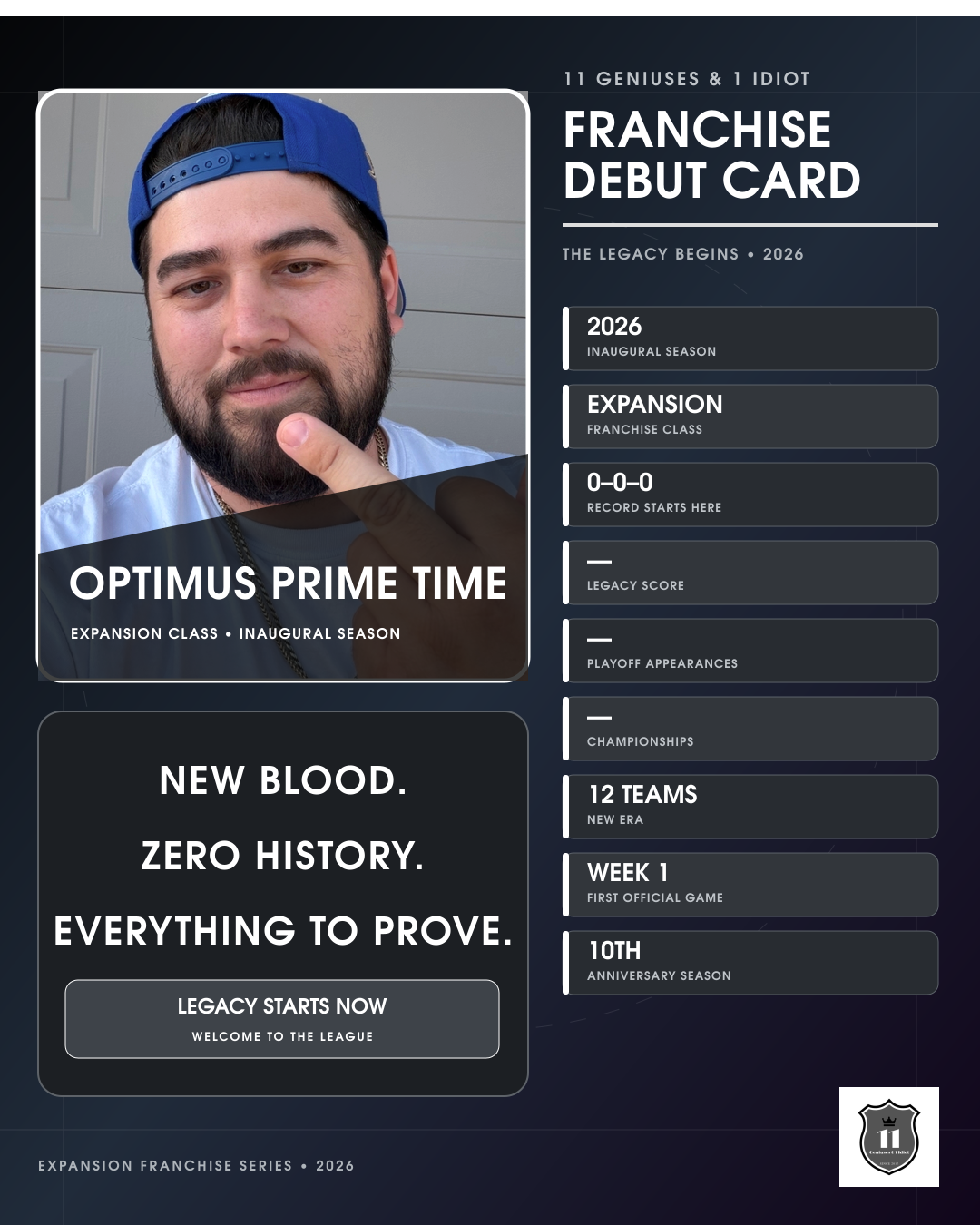 Optimus Prime Time franchise legacy card